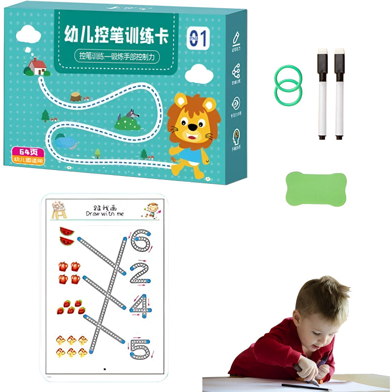 Workbook Set For Kids – Mastering Lines, Shapes, And Patterns In Handwriting And Drawing