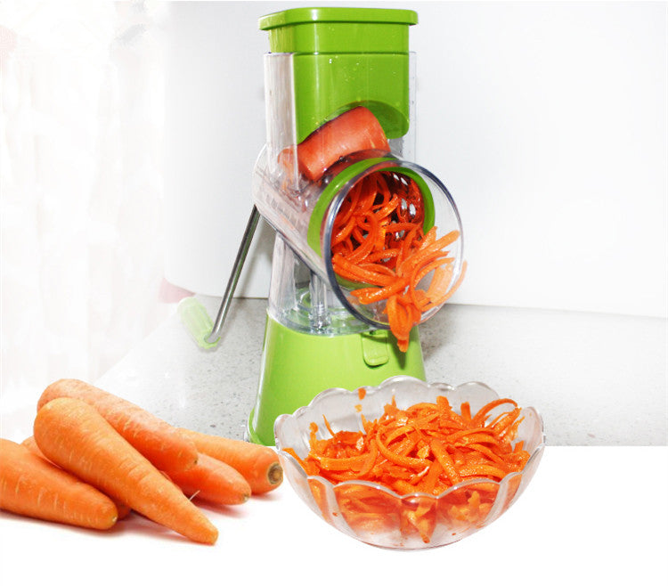 Table Top Drum Multifunctional Roller Vegetable Cutter Hand Crank Home Kitchen Shredder Potato Grater