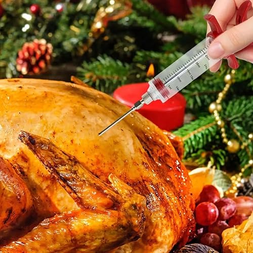 Stainless Steel BBQ Meat Marinade Flavor Seasoning Injector Needle