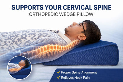 Ergonomic Memory Foam Back Support Pillow – Ultimate Comfort & Pain Relief