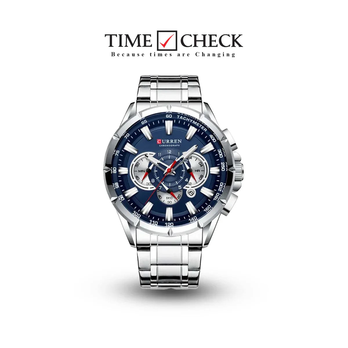 M:8363 Curren blue Dial Silver Stainless Steel Watch