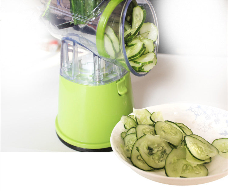 Table Top Drum Multifunctional Roller Vegetable Cutter Hand Crank Home Kitchen Shredder Potato Grater