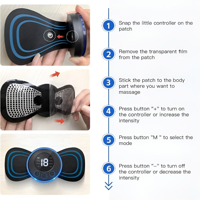 Mini Electric Massage Sticks with 8 Modes and 19 Intensity Levels