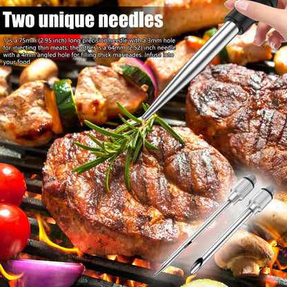 Stainless Steel BBQ Meat Marinade Flavor Seasoning Injector Needle