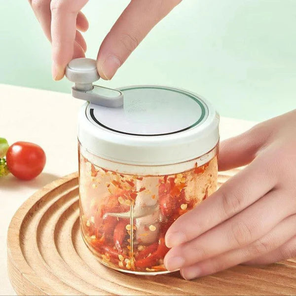Premium Manual Food Chopper – Hand Press Vegetable & Garlic