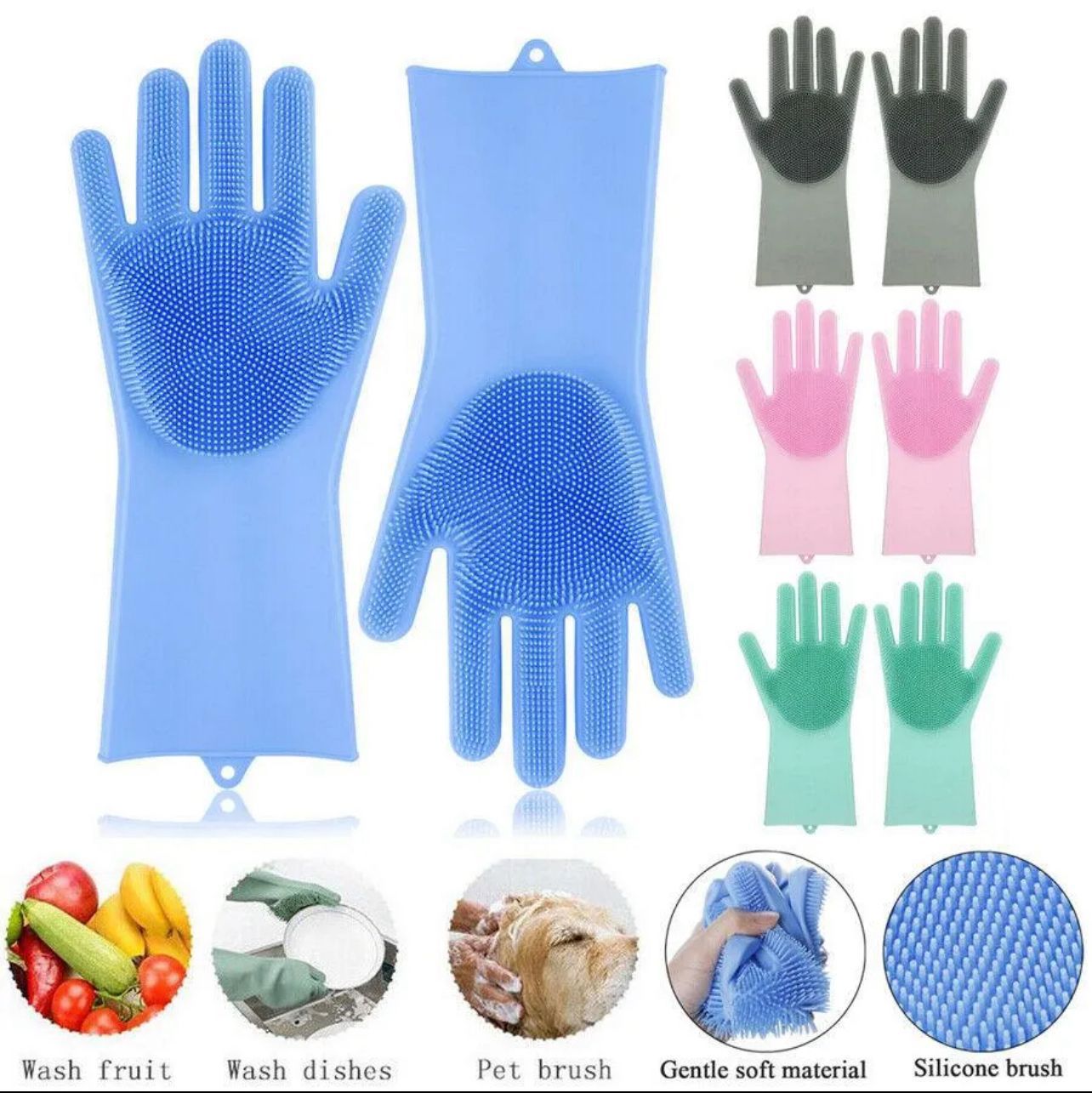 Washing Gloves, Silicone Dish Washer, Hand Gloves For Cleaning