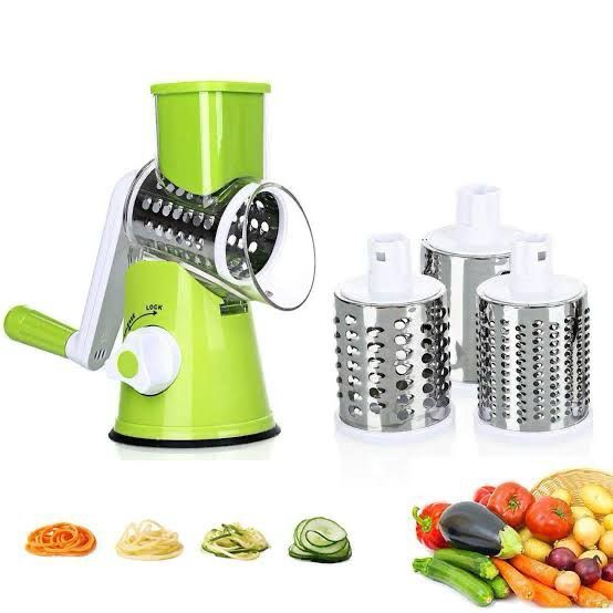Table Top Drum Multifunctional Roller Vegetable Cutter Hand Crank Home Kitchen Shredder Potato Grater