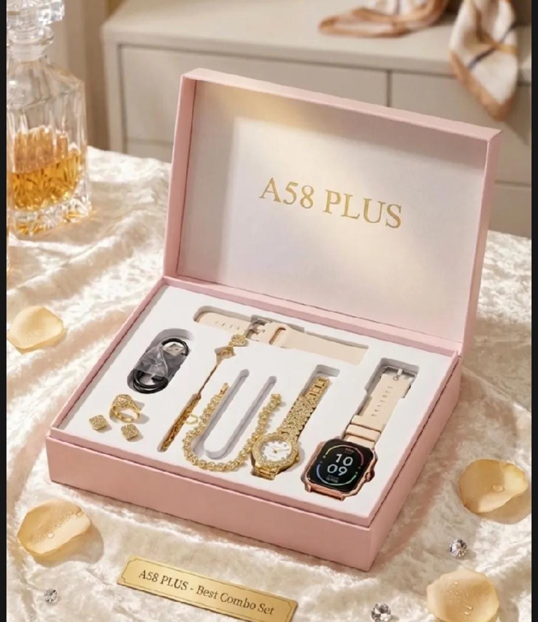 💖A58 Ladies Smart Watch – Stylish Design & Smart Features