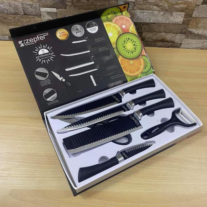 11 in 1 Koch Messer Knives Set with Scissor & Cutting Board