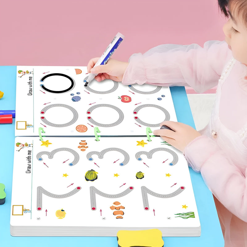 Workbook Set For Kids – Mastering Lines, Shapes, And Patterns In Handwriting And Drawing