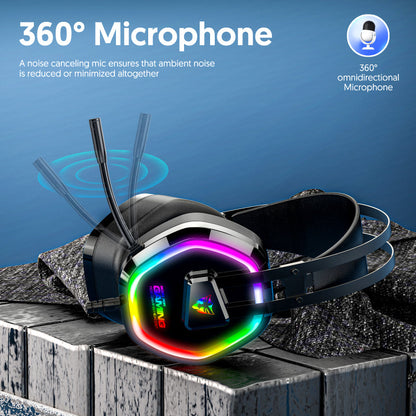 Headset with 7.1 Surround Sound, Noise-Cancelling Mic & 50mm Drivers