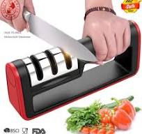 Professional  Knife Sharpener - Tungsten Steel, Diamond & Ceramic Sharpening Stones for Kitchen Knives