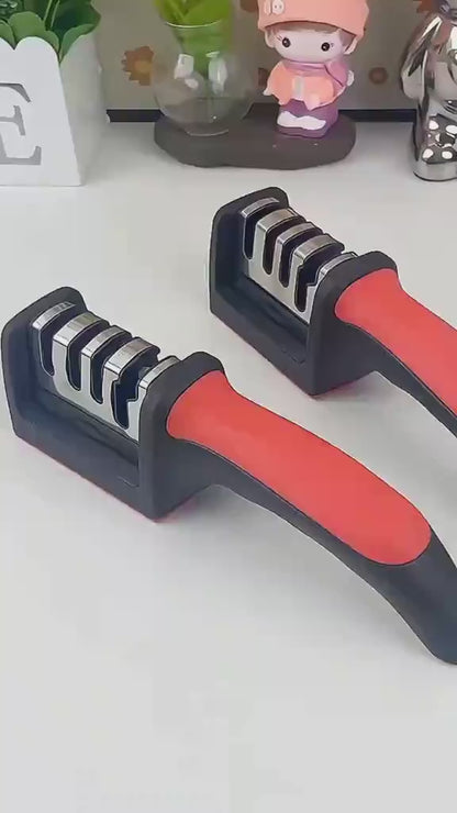 Professional  Knife Sharpener - Tungsten Steel, Diamond & Ceramic Sharpening Stones for Kitchen Knives