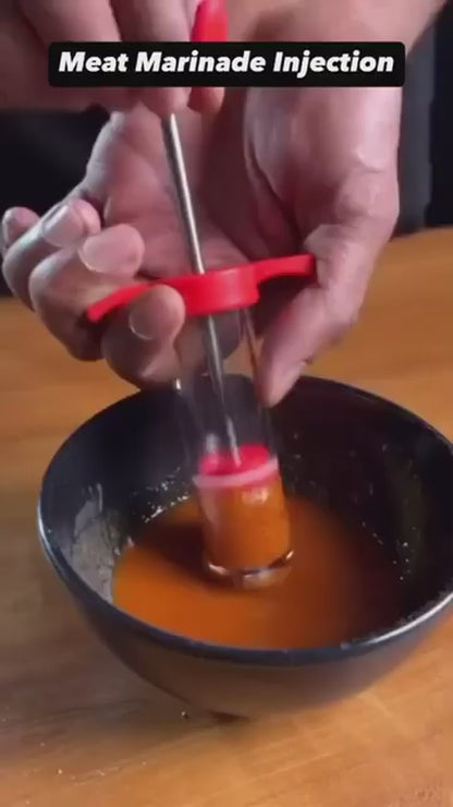 Stainless Steel BBQ Meat Marinade Flavor Seasoning Injector Needle